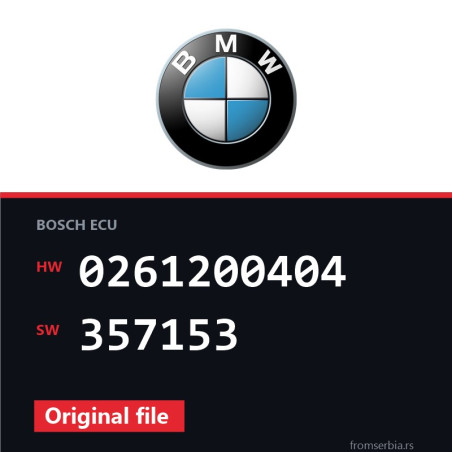 BMW E36 0261200404 357153 original ECU file