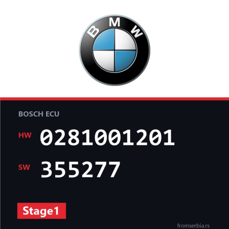 BMW E36 0281001201 355277 Stage1 tuning file