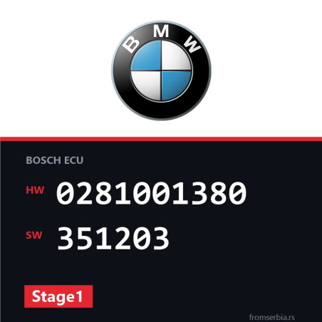 BMW E36 0281001380 351203 Stage1 tuning file
