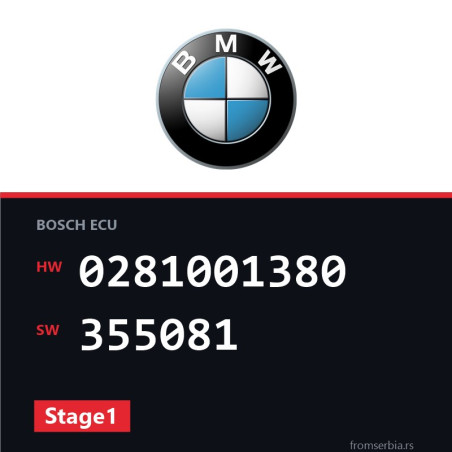 BMW E36 0281001380 355081 Stage1 tuning file