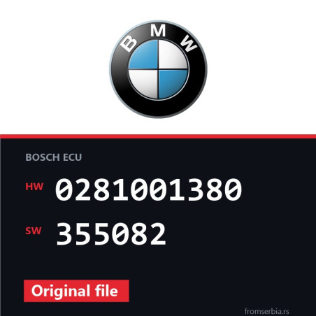 BMW E36 0281001380 355082 original ECU file