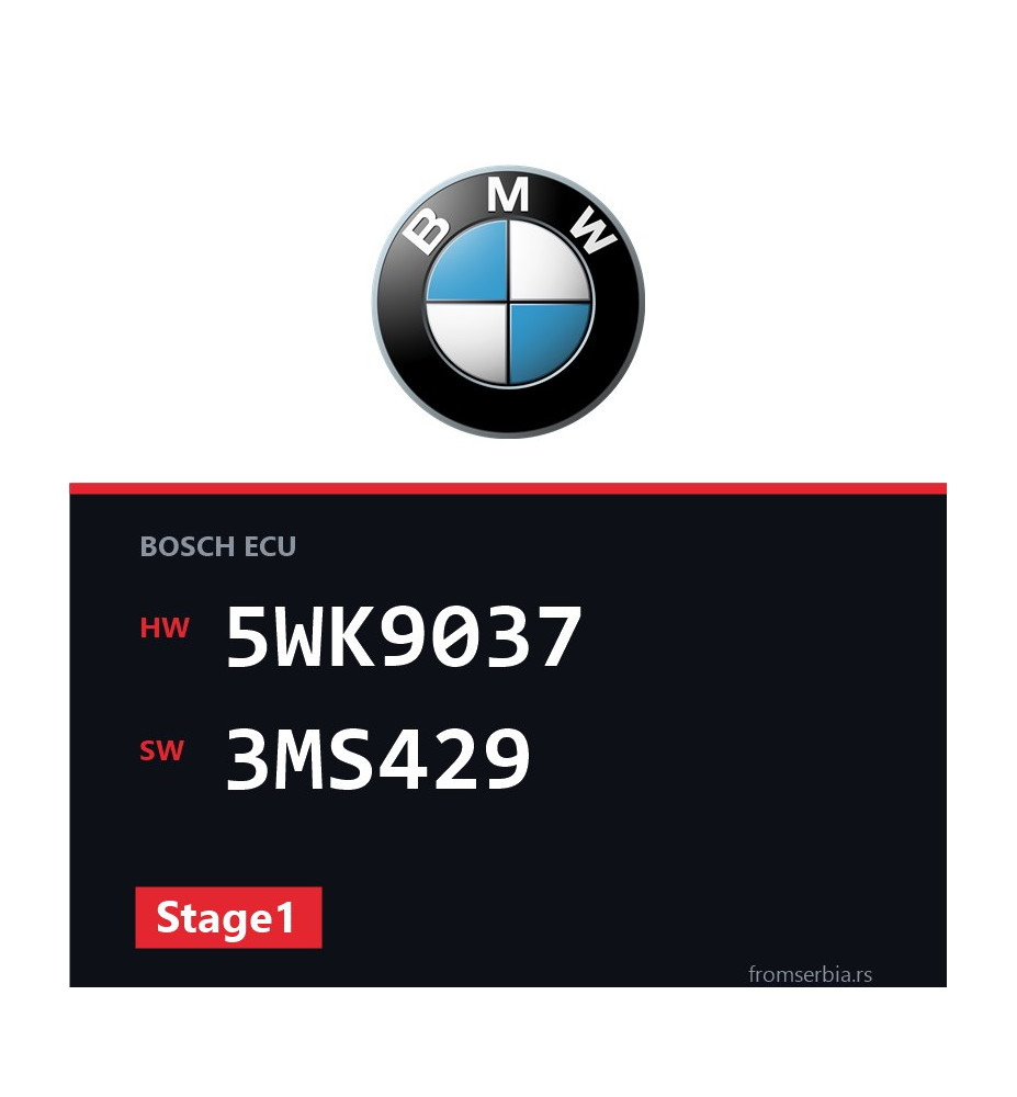 BMW E36 5WK9037 3MS429 Stage1 tuning file