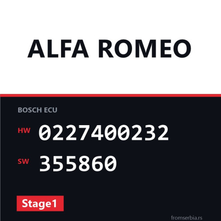 Alfa Romeo GTV 0227400232 355860 Stage1 tuning file