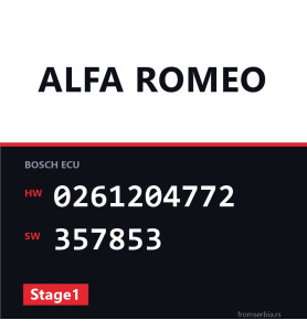 Alfa Romeo 156 0261204772 357853 Stage1 tuning file