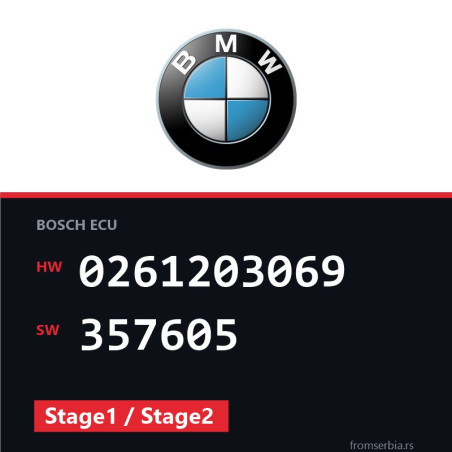 BMW E38 0261203069 357605 Stage1 / Stage2 tuning file