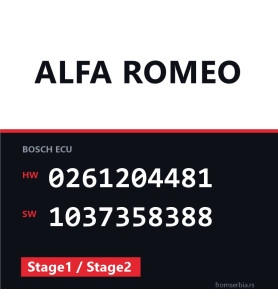 Alfa Romeo 145 0261204481 1037358388 Stage1 / Stage2 tuning file