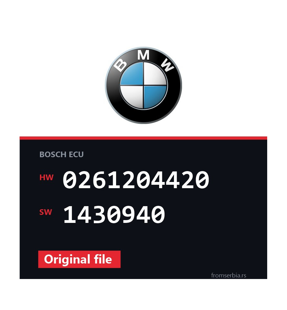 BMW E46 0261204420 1430940 original ECU file