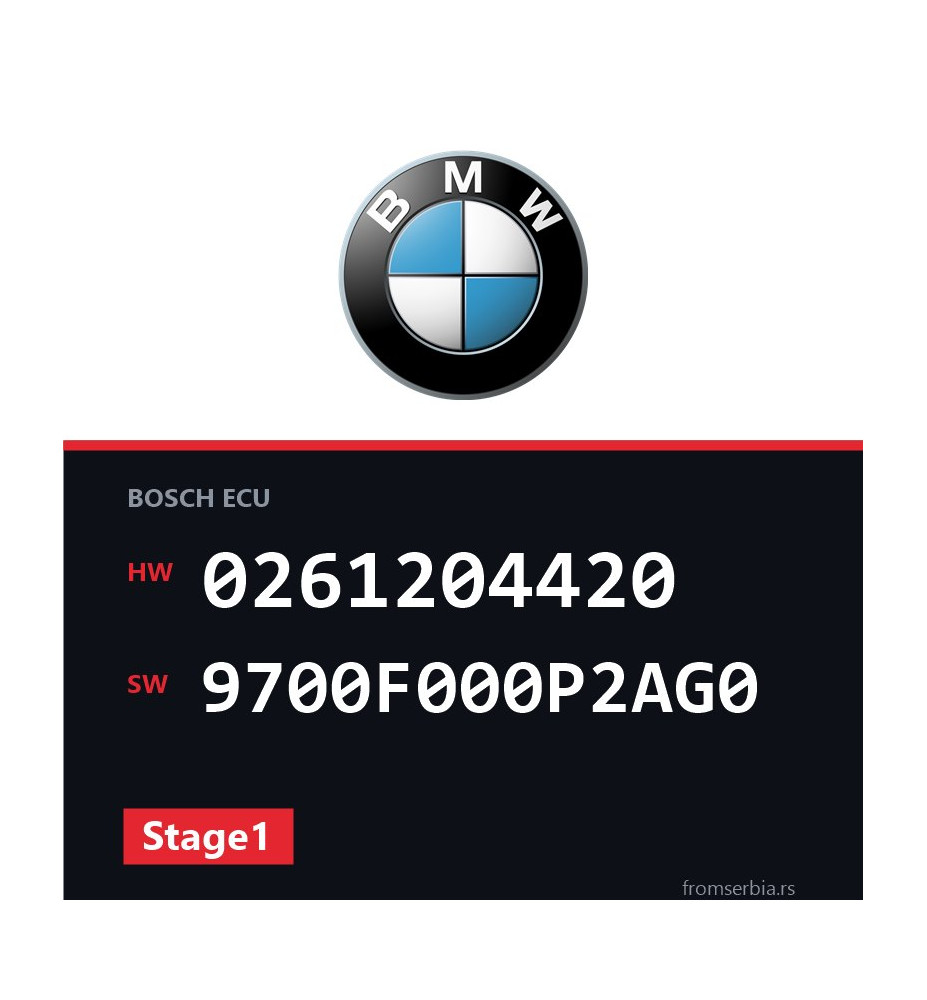 BMW E46 0261204420 9700F000P2AG0 Stage1 tuning file