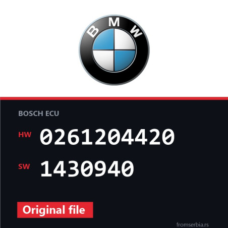BMW E46 0261204420 1430940 original ECU file