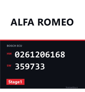 Alfa Romeo 156 0261206168 359733 Stage1 tuning file