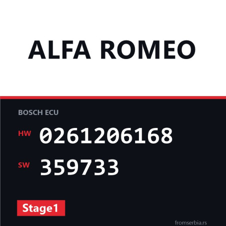 Alfa Romeo 156 0261206168 359733 Stage1 tuning file