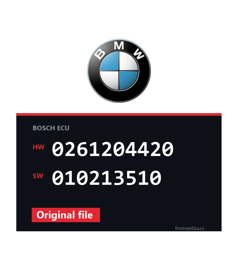 BMW E46 0261204420 010213510 original ECU file