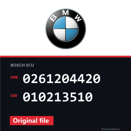 BMW E46 0261204420 010213510 original ECU file