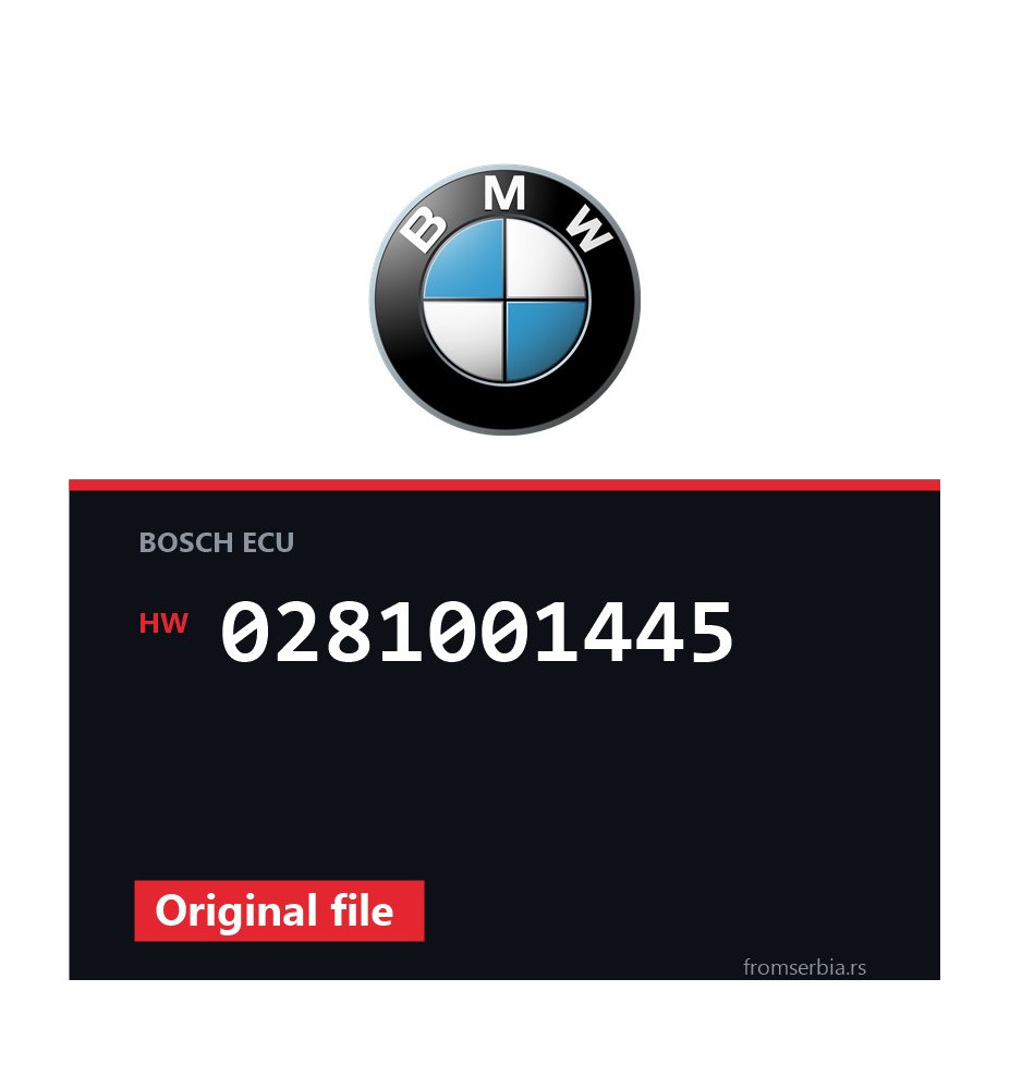 BMW E46 0281001445 original ECU file