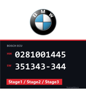 BMW E46 0281001445 351343-344 Stage1 / Stage2 / Stage3 tuning file