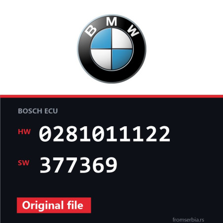 BMW E46 0281011122 377369 original ECU file