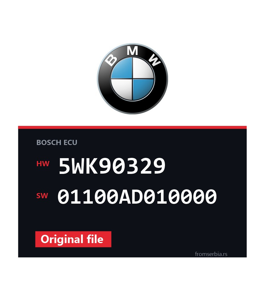 BMW E46 5WK90329 01100AD010000 original ECU file