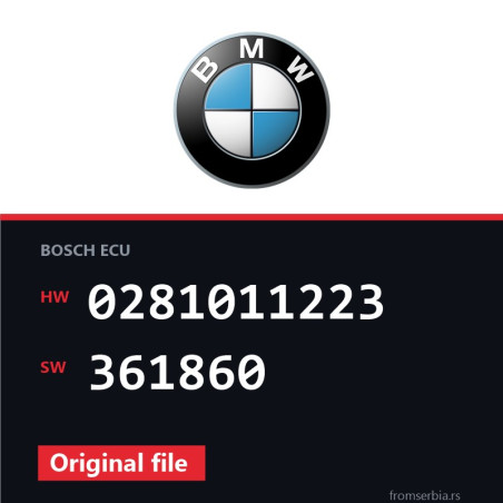 BMW E46 0281011223 361860 original ECU file