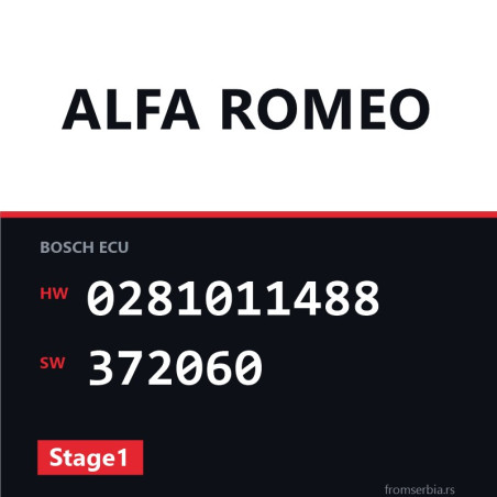 Alfa Romeo 147 0281011488 372060 Stage1 tuning file