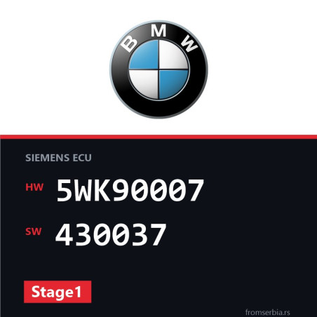 BMW E46 5WK90007 430037 Stage1 tuning file
