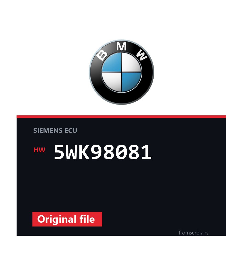 BMW E60-E61 5WK98081 original ECU file