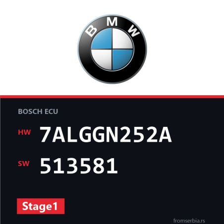 BMW E70 7ALGGN252A 513581 Stage1 tuning file