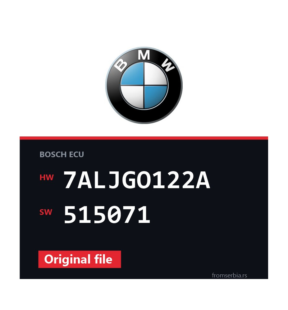 BMW E70 7ALJGO122A 515071 original ECU file