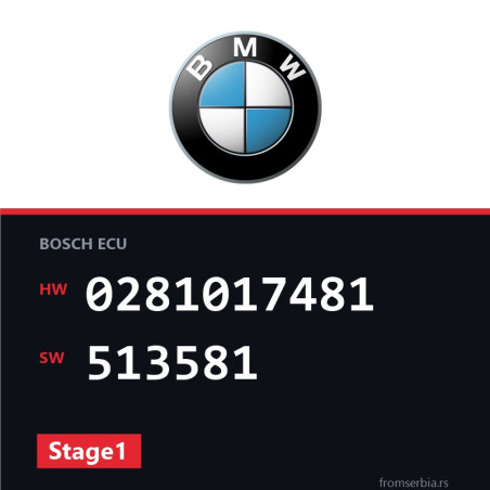 BMW E71 0281017481 513581 Stage1 tuning file