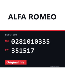 Alfa Romeo 156 0281010335 351517 original ECU file