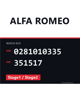 Alfa Romeo 156 0281010335 351517 Stage1 / Stage2 tuning file