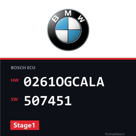 BMW E71 0261OGCALA 507451 Stage1 tuning file