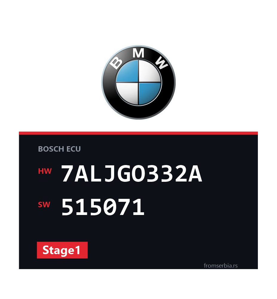 BMW E71 7ALJGO332A 515071 Stage1 tuning file