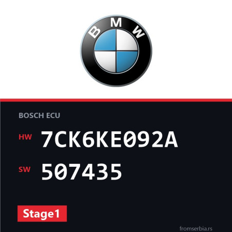 BMW E81-E87 7CK6KE092A 507435 Stage1 tuning file