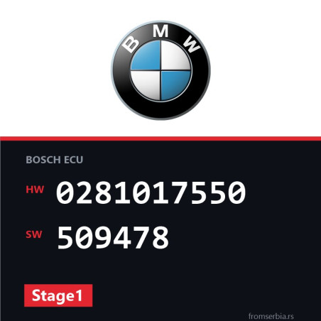 BMW E81-E87 0281017550 509478 Stage1 tuning file
