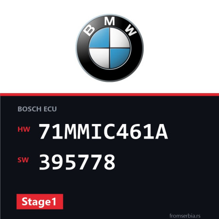 BMW E81-E87 71MMIC461A 395778 Stage1 tuning file