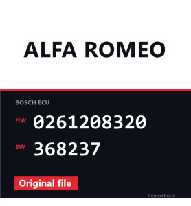 Alfa Romeo Spider 0261208320 368237 original ECU file
