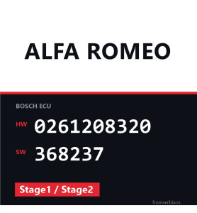Alfa Romeo Spider 0261208320 368237 Stage1 / Stage2 tuning file
