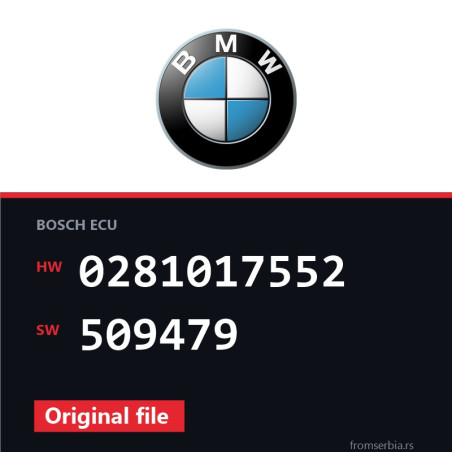 BMW E81-E87 0281017552 509479 original ECU file