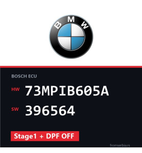 BMW E81-E87 73MPIB605A 396564 Stage1 + DPF OFF tuning file