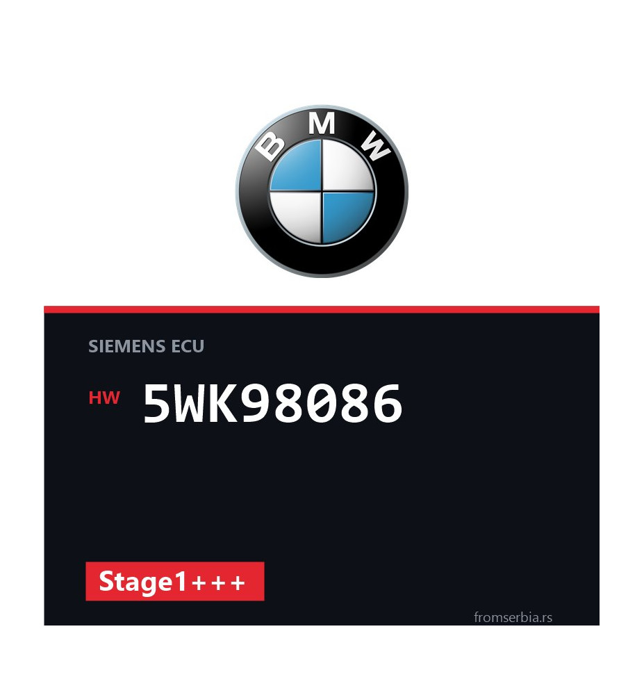 BMW E85 5WK98086 Stage1+++ tuning file