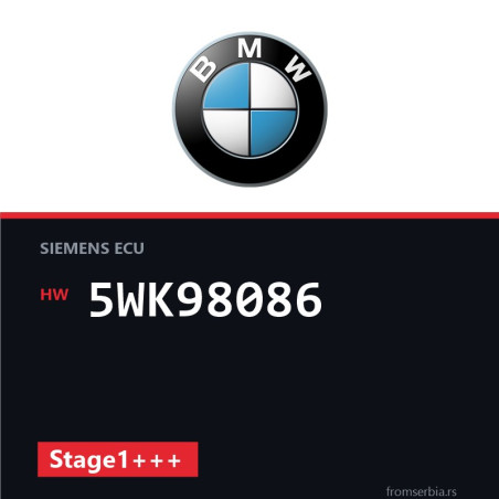 BMW E85 5WK98086 Stage1+++ tuning file