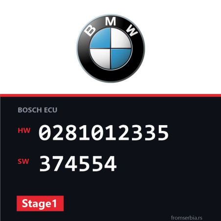 BMW E87 0281012335 374554 Stage1 tuning file