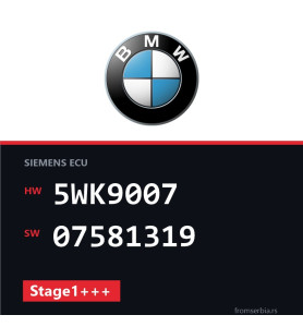 BMW E90-E91 5WK9007 07581319 Stage1+++ tuning file