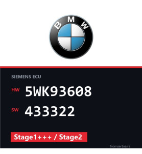 BMW E90-E91 5WK93608 433322 Stage1+++ / Stage2 tuning file