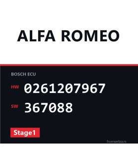 Alfa Romeo 147 0261207967 367088 Stage1 tuning file