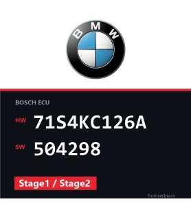 BMW E90-E91- 71S4KC126A 504298 Stage1 / Stage2 tuning file