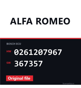 Alfa Romeo 147 0261207967 367357 original ECU file