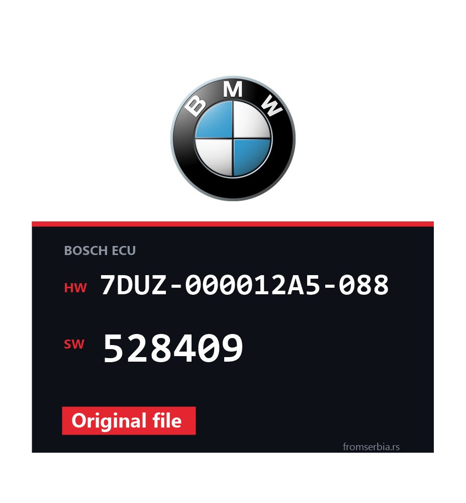 BMW F25 7DUZ-000012A5-088 528409 Stage1 tuning file