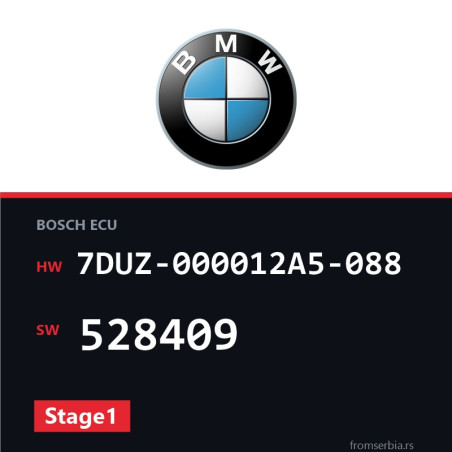 BMW F25 7DUZ-000012A5-088 528409 Stage1 tuning file