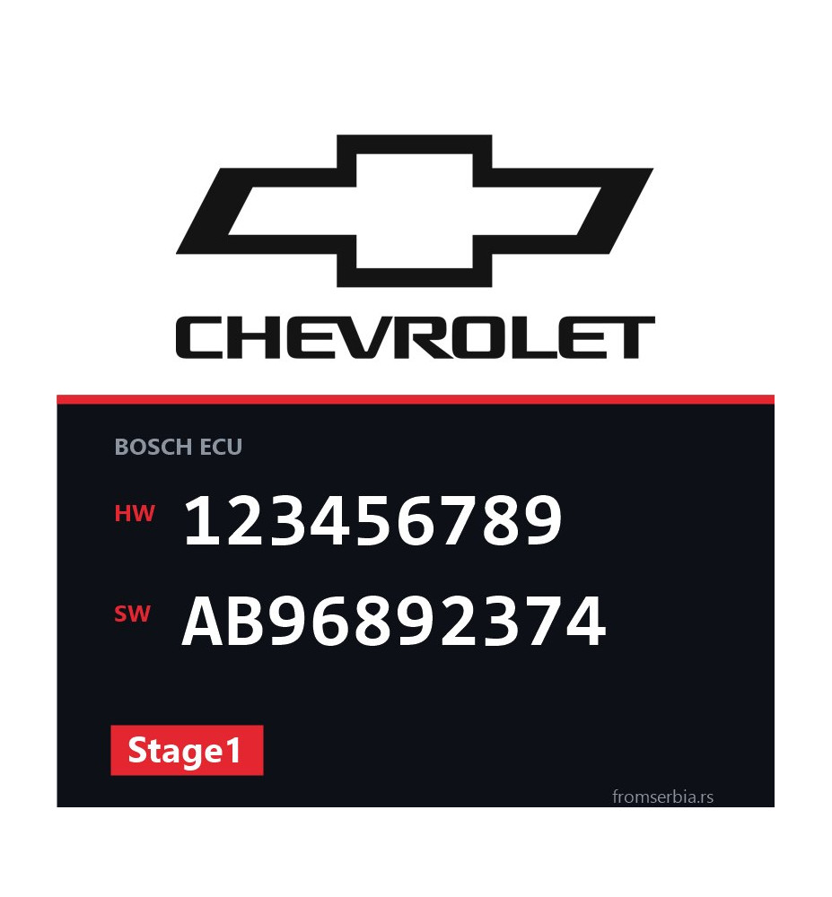 Chevrolet Captiva 123456789 AB96892374 Stage1 tuning file